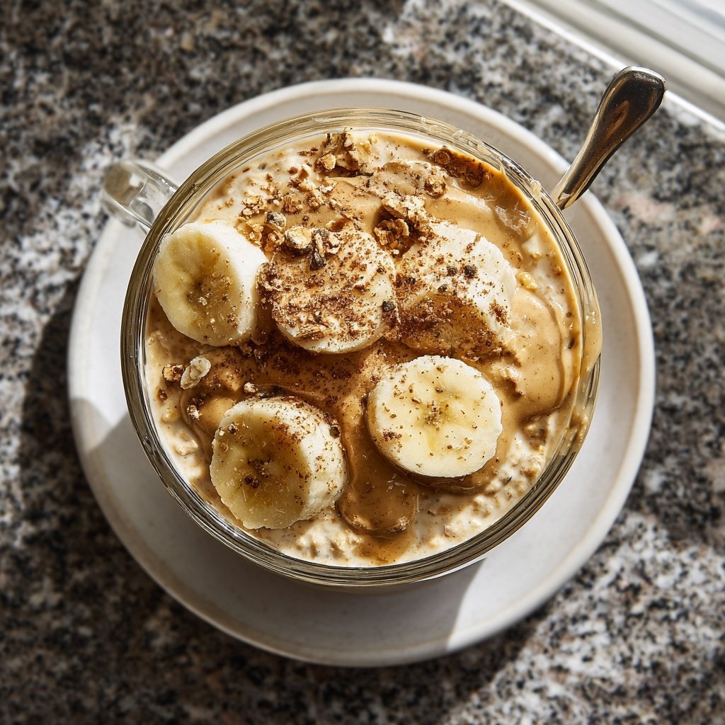 Peanut Butter Banana Overnight Oats