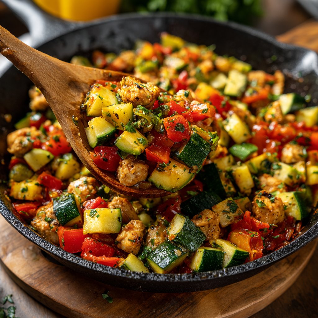 Herb Garden Turkey Zucchini Skillet
