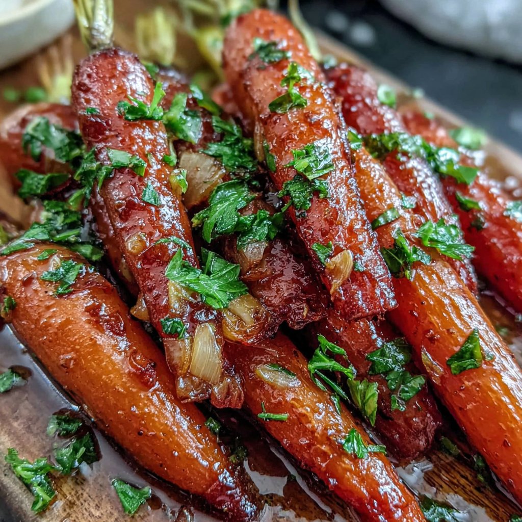 Honey Garlic Glazed Carrots