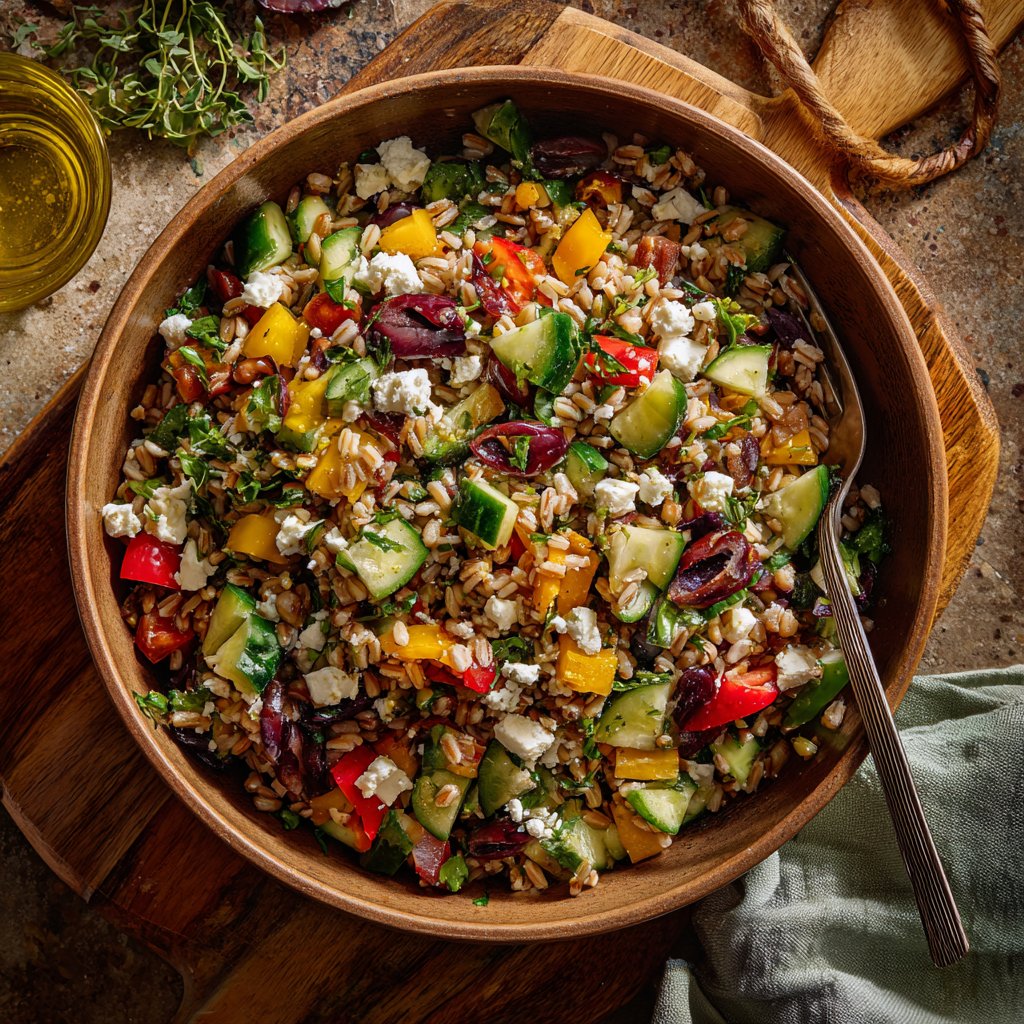 Zesty Mediterranean Farro Salad