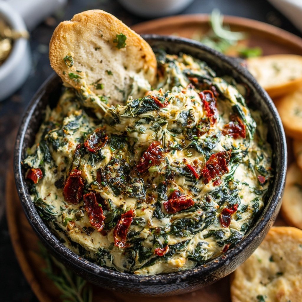 Sun-Dried Tomato Spinach Dip