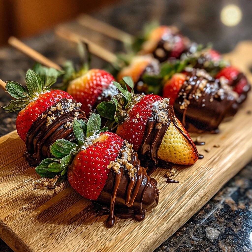Chocolate-Dipped Fruit Kabobs